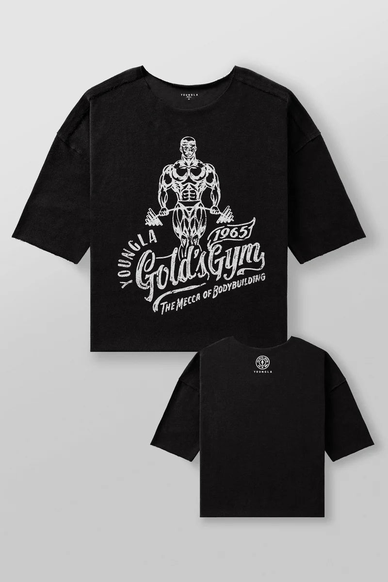 5021 - Gold's Gym Wide Neck Terry Tee